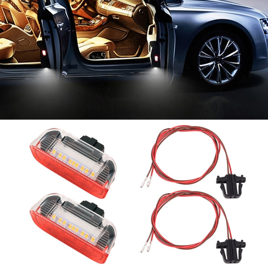 2 PZ Auto DC 12V 1.6W Luci per porte Lampade 18 LED SMD-3528 Lampade con cavo per Volkswagen Golf 5/6, For Volkswagen Golf 5 / 6 - Novalix Store
