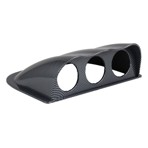 Supporto per montaggio su pod per misuratore di cruscotto a 3 fori da 52 mm per auto, fibra di carbonio, 3 Holes, Carbon Fiber