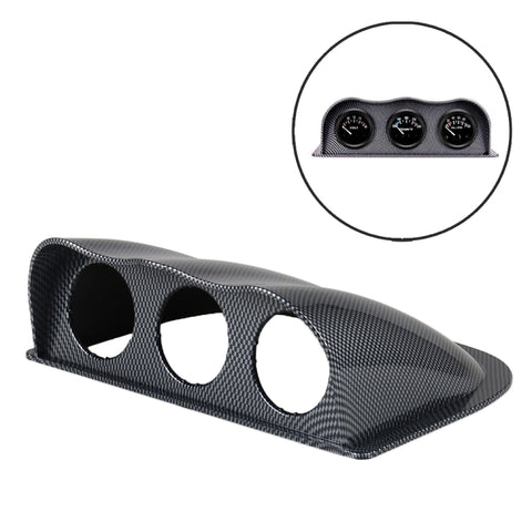 Supporto per montaggio su pod per misuratore di cruscotto a 3 fori da 52 mm per auto, fibra di carbonio, 3 Holes, Carbon Fiber