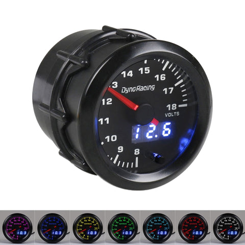 Voltmetro colorato modificato per auto da 52 mm, Voltmeter