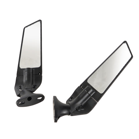 1 paio di specchietti retrovisori rotanti regolabili con ala del vento modificata per moto, MP-1095-BK-PRO - Novalix Store