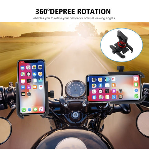 Staffa porta cellulare per moto in lega di alluminio, versione manubrio, Handlebar