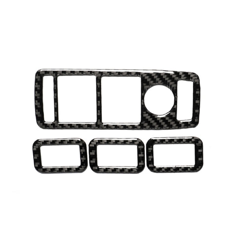 Adhésif décoratif pour panneau d'alzacristallo pour voiture fine en fibre de carbone de 4 pièces pour Tesla Model X, panneau de lève-vitre