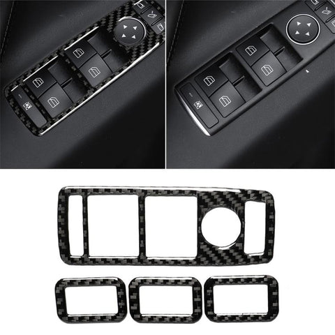 Adhésif décoratif pour panneau d'alzacristallo pour voiture fine en fibre de carbone de 4 pièces pour Tesla Model X, panneau de lève-vitre