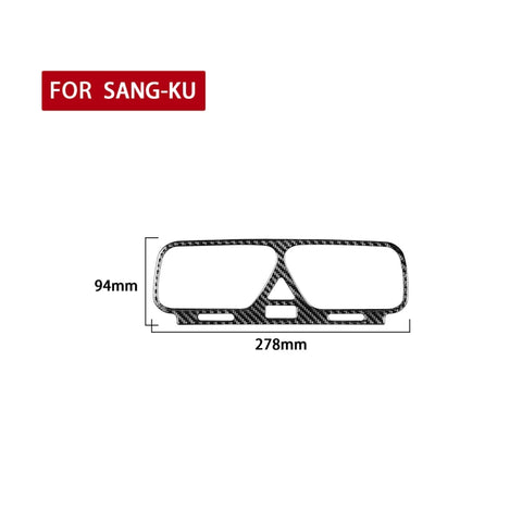Adhésif décoratif pour pare-brise de voiture en fibre de carbone pour Volkswagen Scirocco 2009-2016, guide sinistre et universel, cadre de sortie d'air de commande centrale