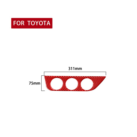 Panneau d'interrupteur de climatiseur pour voiture en fibre de carbone Un adhésif décoratif pour Toyota Corolla 2014-2018, guide vers l'avant, panneau de commutateur de climatiseur A, conduite à gauche
