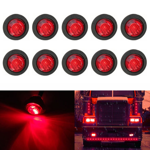 10 PZ MK-009 Lampada da 3/4 pollici per auto/camion 3 LED Indicatori di posizione laterali, MK-009(Red Light), MK-009(Blue Light), MK-009(Green Light), MK-009(White Light), MK-009(Yellow Light)