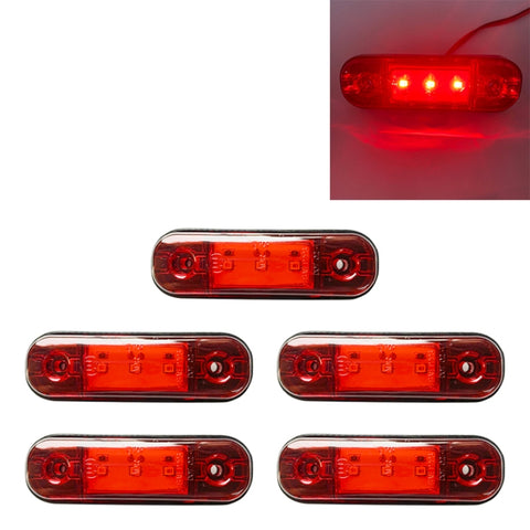 5 pezzi MK-327 Fanale posteriore per auto/camion 3 LED Indicatore di posizione laterale, MK-327 (luce gialla), MK-327 (luce rossa), MK-327 (luce bianca)