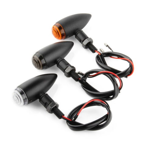 2 indicatori di direzione in metallo retrò per moto KC805 - Novalix Store