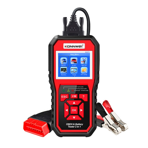 KONNWEI KW870 Diagnosi guasti OBD2 per auto 2 in 1 + Tester batteria, KW870