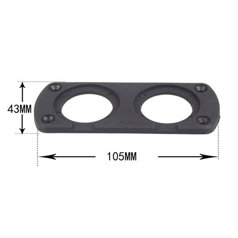 Pannello accendisigari voltmetro di ricarica USB modificato a 2 fori per auto da 5 pezzi, 2-Hole