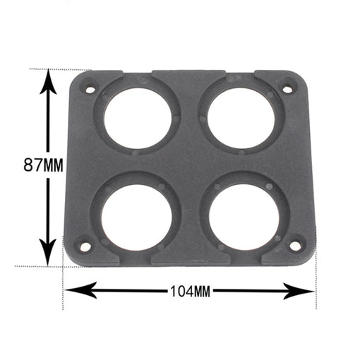 4-Hole USB Charging Voltmeter Panel for Cars - 5 Pack