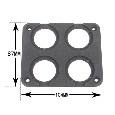 Panneau d'accessoires pour voltmètre numérique USB modifié à 4 broches pour voiture de 5 personnes, 4 trous