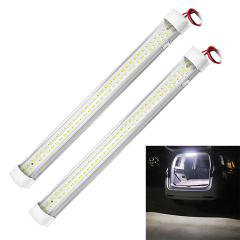 2 PCS ZS-3332 12-85V Barra luminosa per cabina con luce a cupola per camper 72 LED ad alta luminosità, ZS-3332