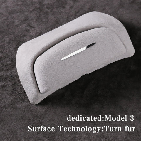 Scatola portaoggetti per occhiali da sole versione avvolgente in pelle scamosciata per Tesla Model 3, Suede Wrap Version for Tesla Model 3