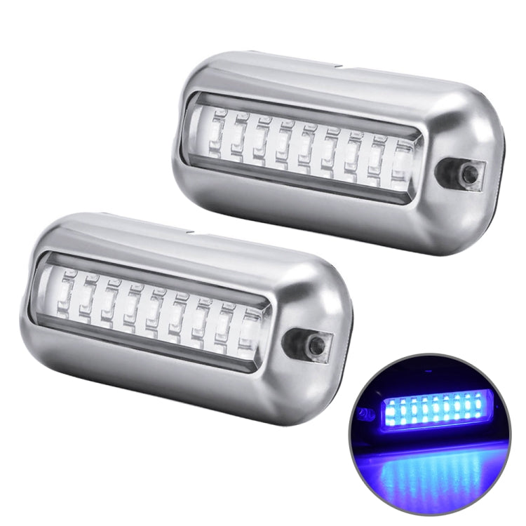 2 PCS MK-027 Ship / Yacht 10-30V 27LEDs Waterproof Stainless Steel Underwater Light, Underwater Light(Red Light), Underwater Light(White Light)         ...