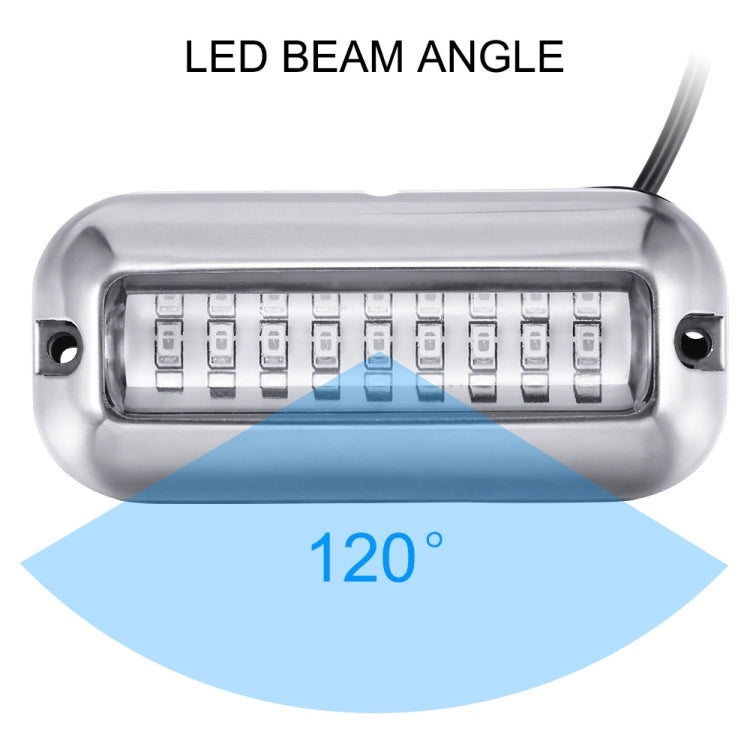 2 PCS MK-027 Ship / Yacht 10-30V 27LEDs Waterproof Stainless Steel Underwater Light, Underwater Light(Red Light), Underwater Light(White Light)         ...