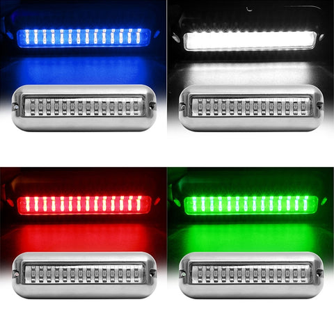 2 PCS MK-042 Luce subacquea per nave/yacht 10-30V 42LED impermeabile in acciaio inossidabile, Underwater Light (White Light), Underwater Light (Red Light), Underwater Light (Green Light), Underwater Light (Blue Light) - Novalix Store