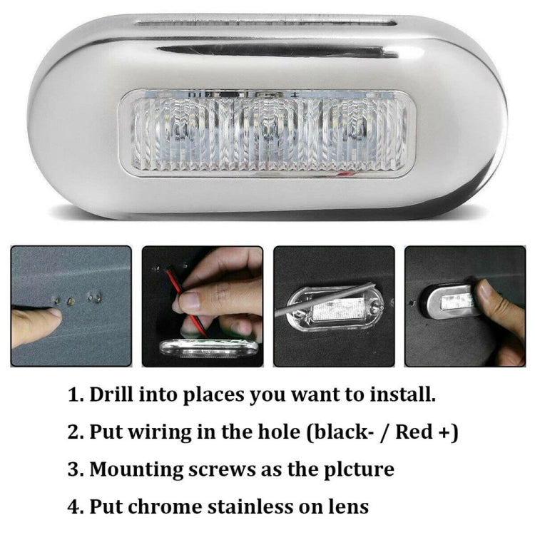 12V Waterproof Stainless Steel Underwater Light for Boats
