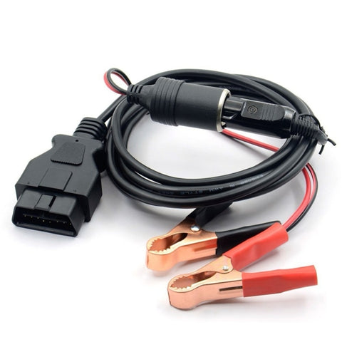 Cavité d'alimentation d'urgence ECU pour auto OBD II Salva memoria avec presa per accendisigari a clip a coccodrillo, OBD II