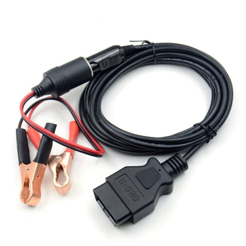 Cavité d'alimentation d'urgence ECU pour auto OBD II Salva memoria avec presa per accendisigari a clip a coccodrillo, OBD II