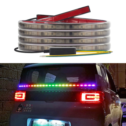S20-200CM 200cm DC12V-24V LED arrière de voiture RGB Luci di marcia diurna Striscia Lampada colorata, S20-200CM