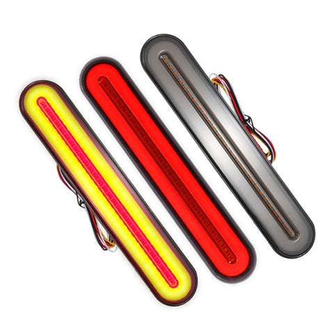 2 pezzi di guida luminosa per rimorchio per camion pesanti, 100 LED, luce freno bicolore, Two-color - Novalix Store