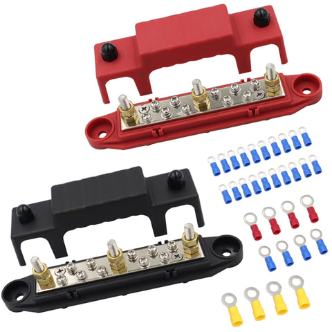 Barre collectrice pour batterie de 48 V 150 A avec morsettiera à vite M6