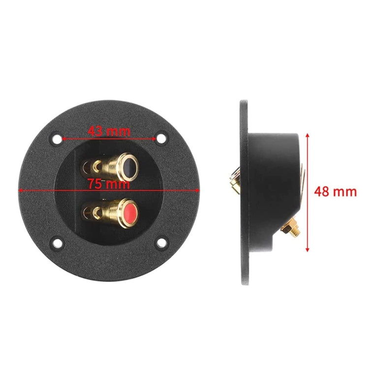 2-in-1 Car Speaker Box Jacks with Gold Plate Design