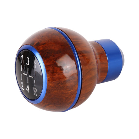 Pomello del cambio in metallo con struttura in legno universale per auto, Texture bois (bleu), Texture bois (argent)