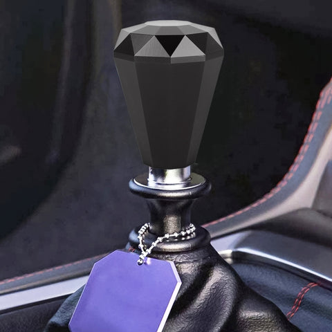 Pomello del cambio en métal en forme de diamant universel pour voiture, noir, bleu, violet, rouge, argent