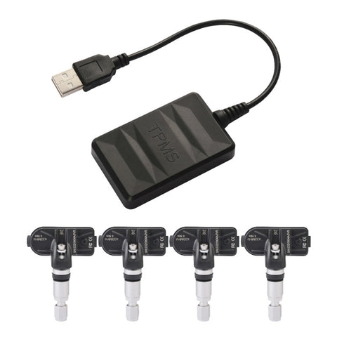 Sistema di monitoraggio della pressione dei pneumatici USB TPMS Android con sensore interno per autoradio lettore DVD, with Internal Sensor