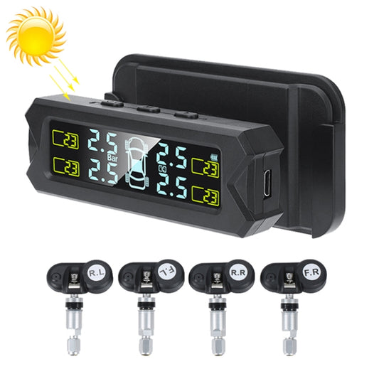Sistema di monitoraggio della pressione dei pneumatici a ricarica solare per auto ad alta precisione TPMS, sensore acustico integrato, Built-in Beep Sensor