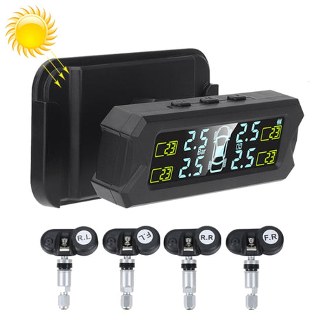 Système de surveillance de la pression des pneumatiques à énergie solaire pour voiture avec une haute précision TPMS, capteur vocal intégré, capteur vocal intégré
