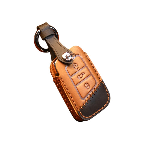 Housse de protection pour clé en peau de vache pour voiture Volkswagen, version A, pour Volkswagen, version A