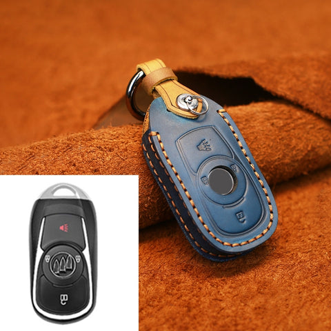 Housse de protection pour clé en peau de vache pour auto Buick, version a quattro chiavi, pour Buick, Version quatre clés