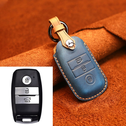 Pour Kia Old Style Car Custodia protettiva per chiave en pelle di vacchetta, Pour Kia, Pour Kia Old Style