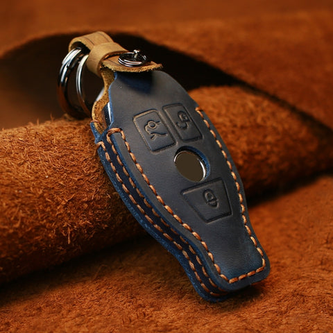 Custodia protettiva per chiave in pelle di vacchetta per auto Mercedes-Benz Old Style, Pour Mercedes-Benz Old Style
