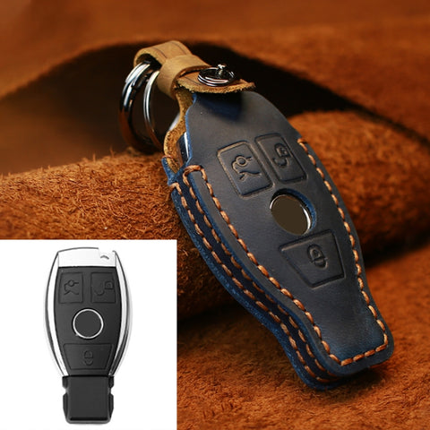 Custodia protettiva per chiave in pelle di vacchetta per auto Mercedes-Benz Old Style, Pour Mercedes-Benz Old Style