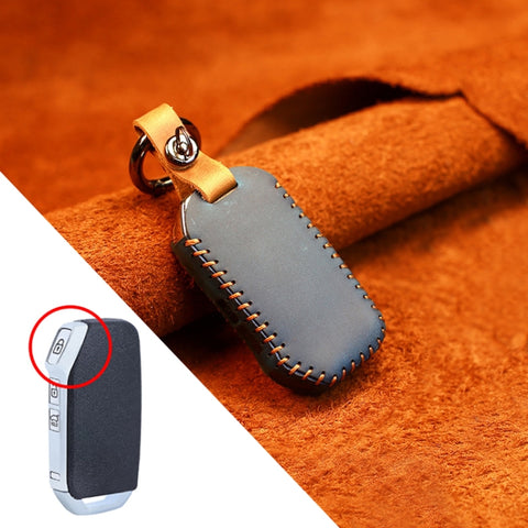 Housse de protection pour clé en peau de vache pour voiture Kia, version quadrata, pour Kia, version carrée