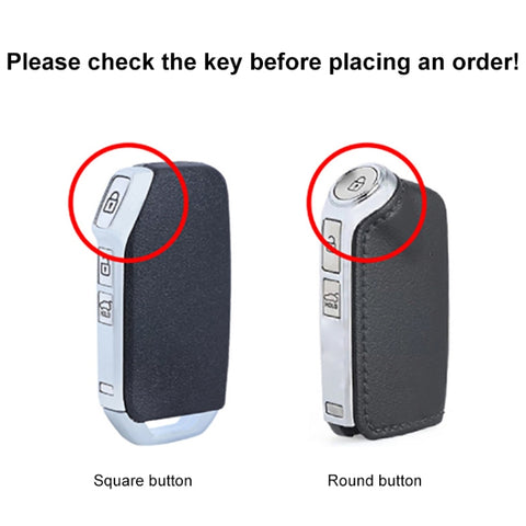Housse de protection pour clé en peau de vache pour voiture Kia, version quadrata, pour Kia, version carrée