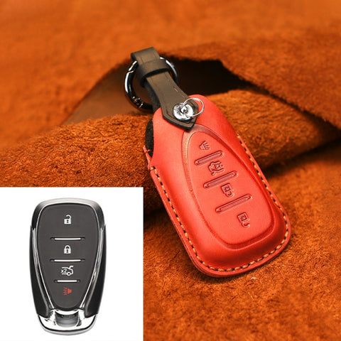 Housse de protection pour clé en peau de vache pour voiture Chevrolet, version à quattro chiavi, pour Chevrolet, Version quatre clés