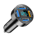 4 in 1 USB QC3.0 Car Fast Charger with Digital Display