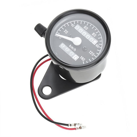 Contachilometri contachilometri modificato retrò per motocicletta, Compteur de vitesse kilométrique (noir), Compteur de vitesse kilométrique (argent)