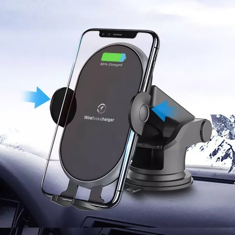 Support de téléphone caricabatterie sans fil intelligent pour voiture, chargeur sans fil intelligent