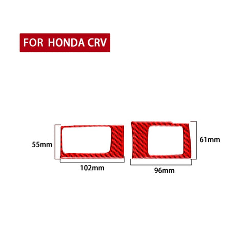 Ensemble de 2 pièces pour Honda CRV 2007-2011 Autocollant décoratif pour panneau de commande central pour voiture en fibre de carbone, guide à sinistre, boîtier de carte de commande centrale, conduite à gauche