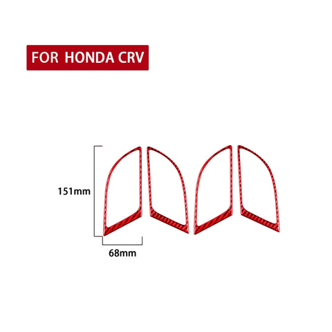 Ensemble de 4 pièces pour Honda CRV 2007-2011 Autocollant décoratif pour téléphone intérieur de voiture en fibre de carbone, guide sinistre et universel, cadre de poignée intérieure