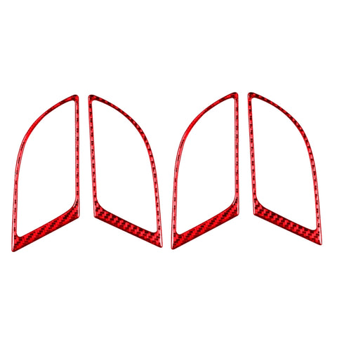 Ensemble de 4 pièces pour Honda CRV 2007-2011 Autocollant décoratif pour téléphone intérieur de voiture en fibre de carbone, guide sinistre et universel, cadre de poignée intérieure