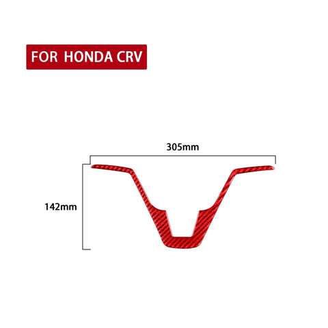 Per Honda CRV 2007-2011 Adesivo decorativo per volante in fibra di carbonio, guida a sinistra, Car Steering Wheel