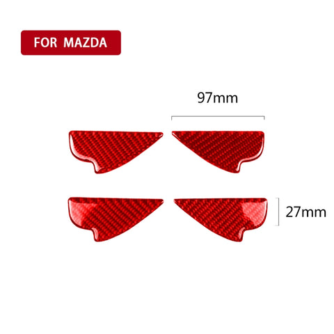 Adhésif décoratif pour la porte intérieure de la porte intérieure en fibre de carbone pour Mazda CX-5 2013-2018, guide vers l'avant et vers l'avant, cuvette de porte intérieure
